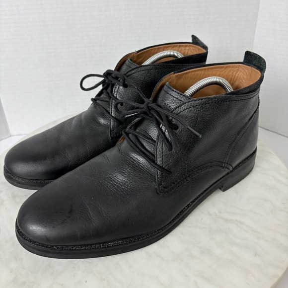 Cole Haan Men\'s Ankle Chukka Boots Black Leather Lace Up‎ Dress Shoes Size 11.5M main image 5